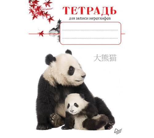 Тетрадь для записи иероглифов_Панды Тетрадь для записи иероглифов_Панды