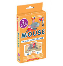 Англ3. Мышонок (Mouse). Читаем U, OA, OU, OO. Level 3. Набор карточек